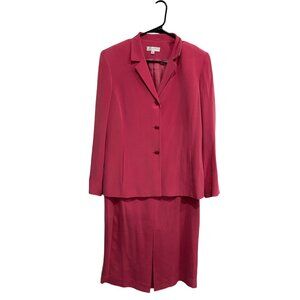 Vintage Dressbarn Womens Pink Blazer & Skirt Set Size 12